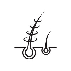 Hair Repair Concept Line Icon. Hair Protect, Nutrition, Growth with Keratin Treatment Linear Pictogram. Healthy and Growing Follicle Outline Icon