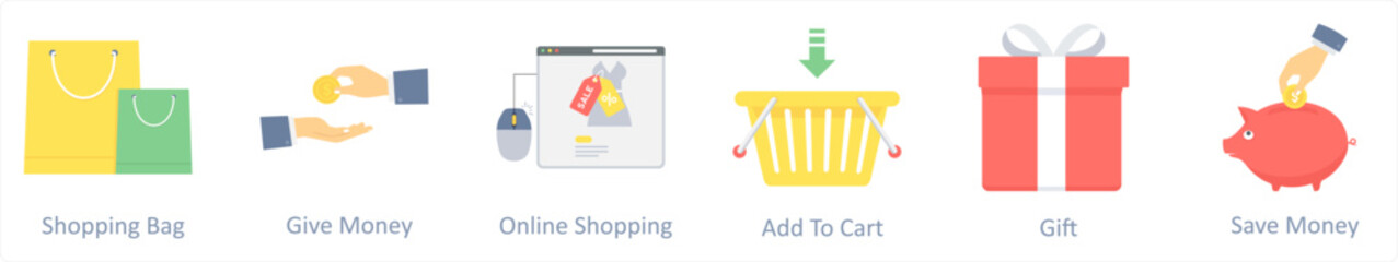 shopping bag, give money, online shopping