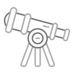 Telescope Greyscale Line Icon