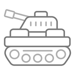 Tank Greyscale Line Icon