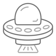 Ufo Greyscale Line Icon