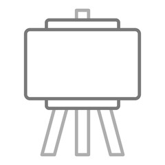 Easel Greyscale Line Icon
