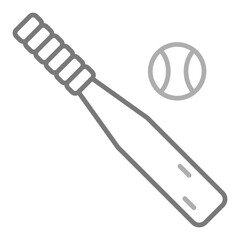 Baseball Greyscale Line Icon
