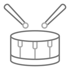Drum Greyscale Line Icon