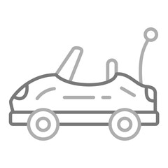 Car Greyscale Line Icon