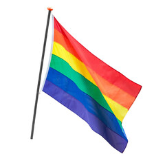 The rainbow LGBT flag isolated - 553150103