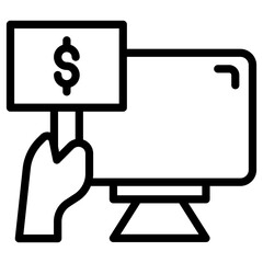 electronic auction icon