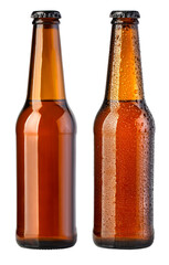 brown bottles with beer