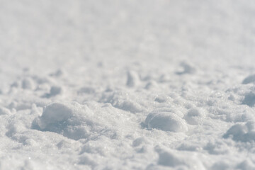 Pure white snow in winter as background