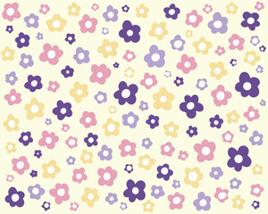 vector pattern with flowers