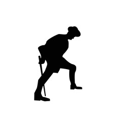 logo of a climber or natural adventurer, suitable for natural adventures