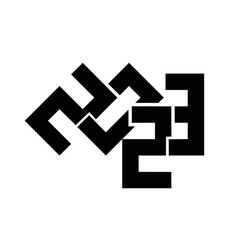 the number 2023 is simple in black and white suitable for the new year 2023