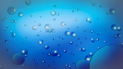 Water droplets on blue surface, graphic for background or other design illustration and artwork.