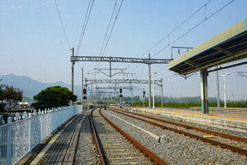 Fototapeta na wymiar track, railroad , railway line