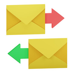 exchange mail 3d illustration