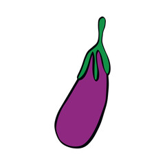 Eggplant. A simple schematic image of an eggplant. Illustration for postcards, scrapbooking.