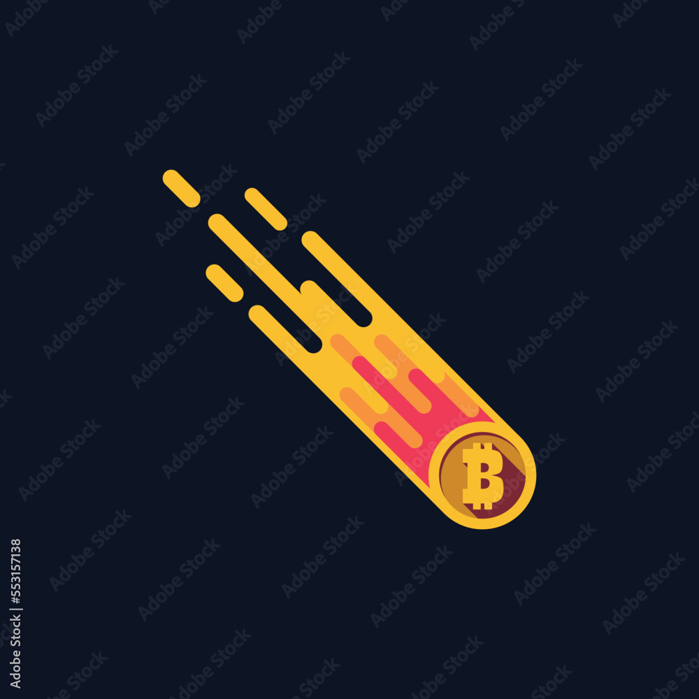 Canvas Prints bitcoin meteorite graphic design
