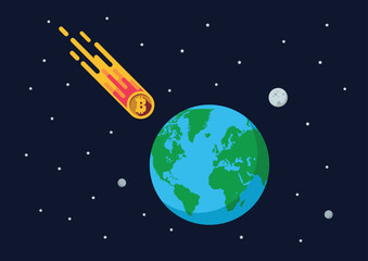 Giant bitcoin asteroid is approaching the earth
