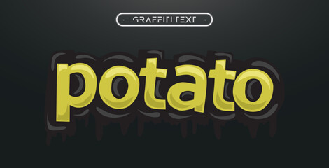 POTATO Graffiti text effect, editable spray and street text style
