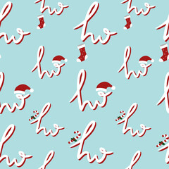 Seamless Christmas pattern. Vector illustration for cards, posters, flyers, webs and other use.
