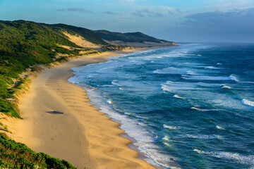 View of Maputaland coastline at Mabibi. iSimangaliso Wetland Park (Greater St Lucia Wetland Park)....