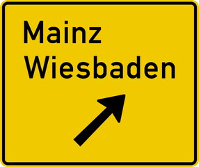 This sign indicates the end of a lanelanes. All the traffic in this lanethese lanes must merge into the adjacent lane. Direction Signs, road signs Germany