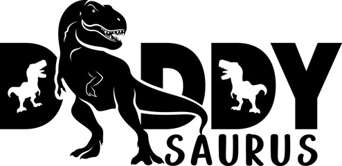 Daddy Saurus vector file for tshirt print, svg, ai, eps, pdf, png files.