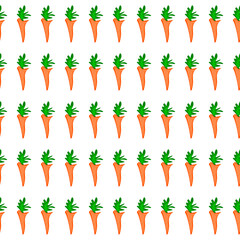 Carrot. Doodle illustration of carrots. Image for postcards and scrapbooking. Seamless pattern.