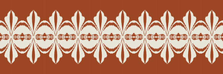 Batik Textile ikat frame seamless pattern digital vector design for Print saree Kurti Borneo Fabric border brush symbols swatches stylish