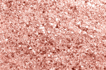 Beautiful pink shiny glitter as background, top view