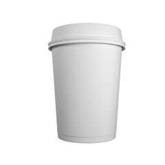 Mockup of Coffee cup. white product hot coffee isolated on white background. 3D rendering