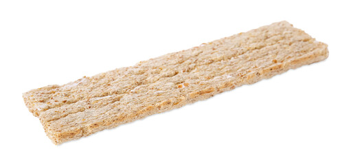 Tasty fresh rye crispbread isolated on white