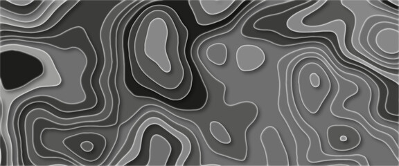 3D papercut layers, paper cut vector art background. Topographic canyon map light relief texture, curved layers and shadow. Colorful carving art. Paper craft Antelope canyon landscape with gradient