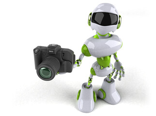 Green robot - 3D Illustration