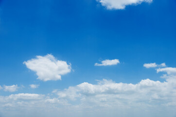 Blue sky background with many clouds
