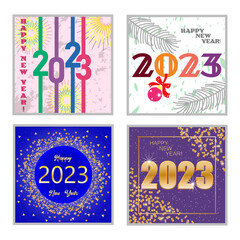 The new 2023 design template is a minimalistic modern style for the cover, banner and postcard.