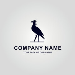 Logotipo de pájaro minimalista para empresa moderna o startup