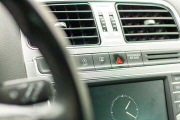 Odometer, rev counter and different vehicle or car controls, as well as climate control controls,...