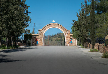 Fototapeta na wymiar Gateway of Agia Thekla Monastery, Cyprus