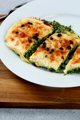 Baked spinach lasagna