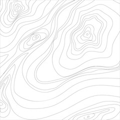 The stylized height of the topographic map contour in lines and contours. Black on gray. The concept of a conditional geography scheme and the terrain path. Wide Size. Vector illustration.