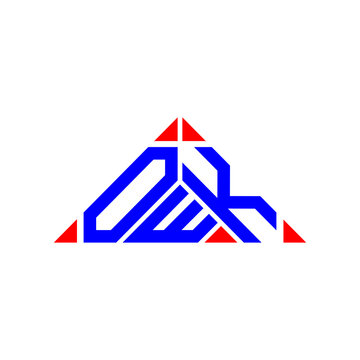 OWK letter logo creative design with vector graphic, OWK simple and modern logo.