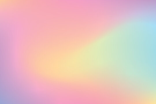 Holographic gradient neon vector illustration. Fashionable pastel rainbow unicorn background. Hologram colors liquid background. Translucent gradient neon holographic backdrop shimmer print.