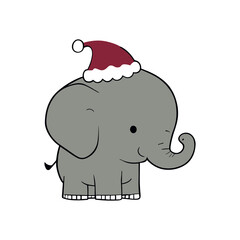 Cute Christmas Elephant