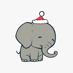 Cute Christmas Elephant