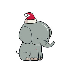 Cute Christmas Elephant