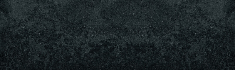 Fototapeta na wymiar Black concrete wall. Dark gray rough cement distressed texture. Grunge textured panoramic background
