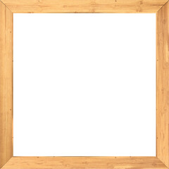 Wood picture frame isolated on transparent background