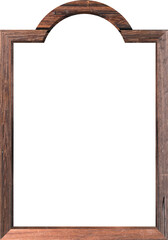 Aesthetic wooden photo frame with empty space