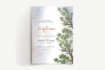 floral save the date invitation template